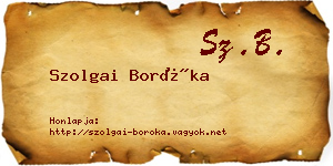 Szolgai Boróka névjegykártya